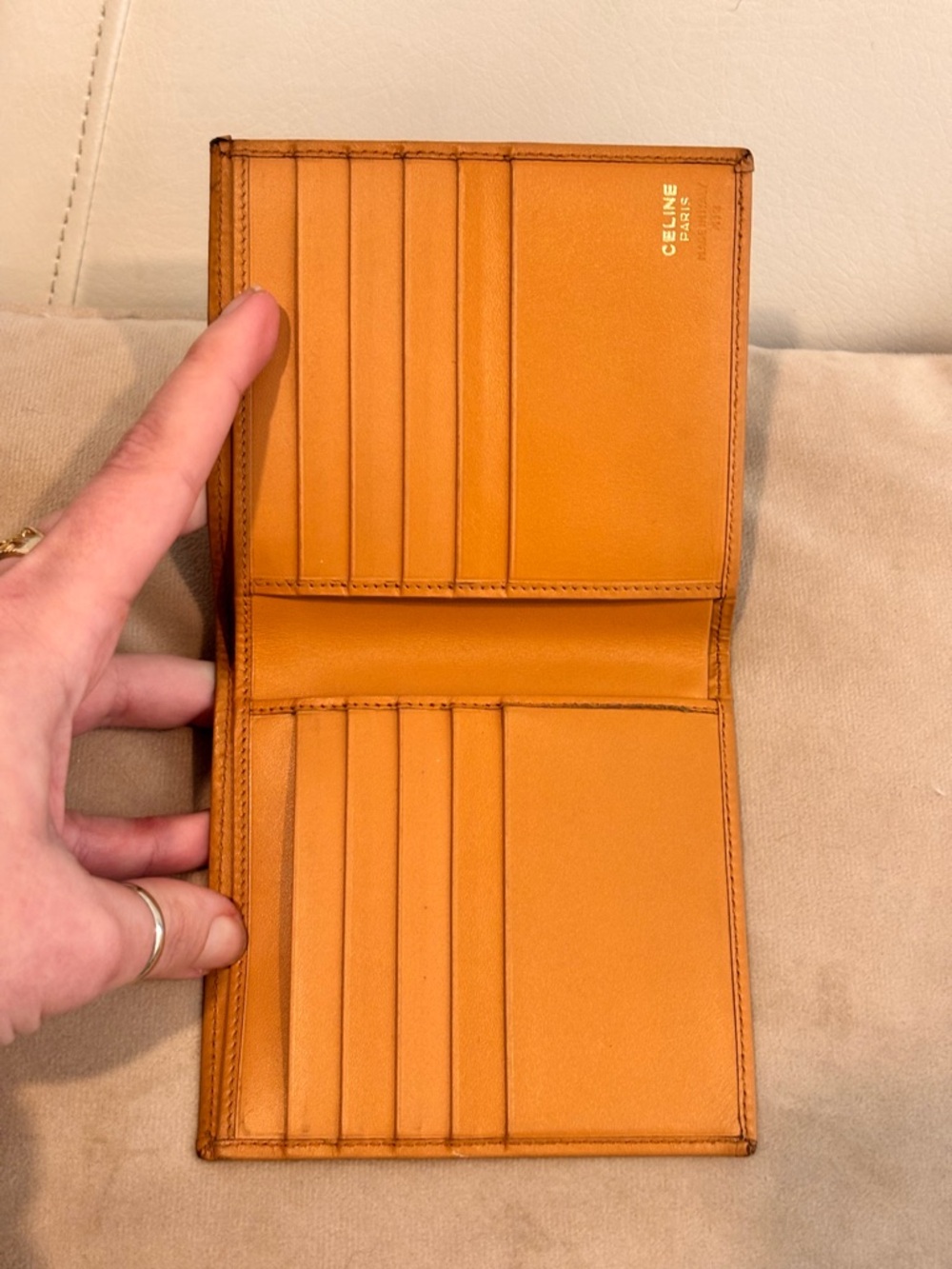 CELINE Vintage Macadam Triomphe Brown Monogram Bi Fold Wallet - Picture 3 of 9